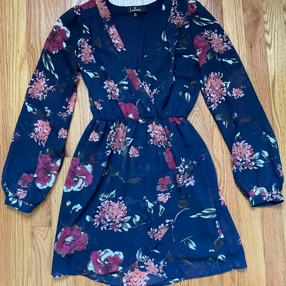 Floral long-sleeve dress